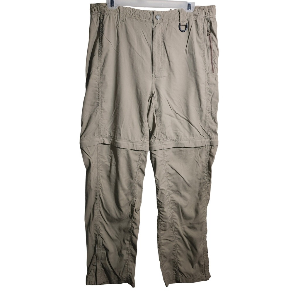 The North Face Mens Convertible Hiking Cargo Pants Khaki Tan Size Large Long